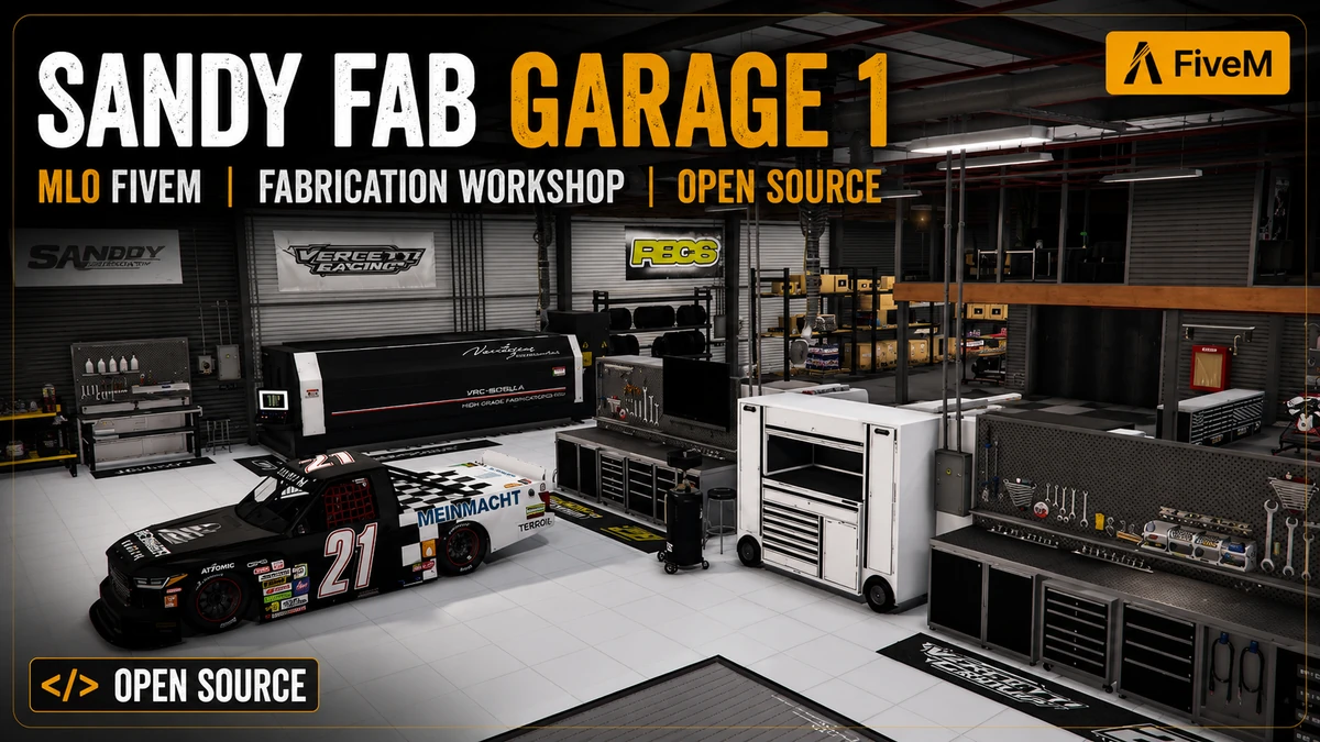 Sandy Fab Garage 1 MLO FiveM | Fabrication Workshop | Open Source